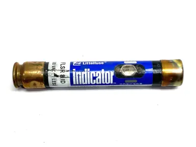 USED LITTELFUSE TIME-DELAY DUAL ELEMENT INDICATOR FUSE CLASS RK5 600VAC 8A