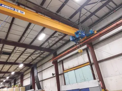 10 Ton x 47’ ABBUS Bridge Crane with EMH Hoist