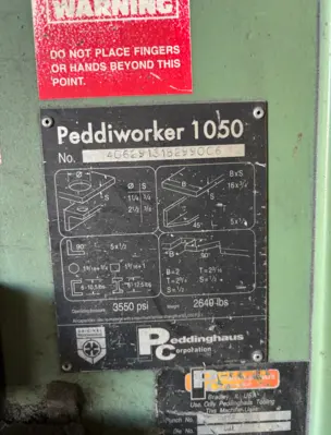 PEDDINGHAUS 1050 IRONWORKERS | Wheeler Machinery Sales (3)