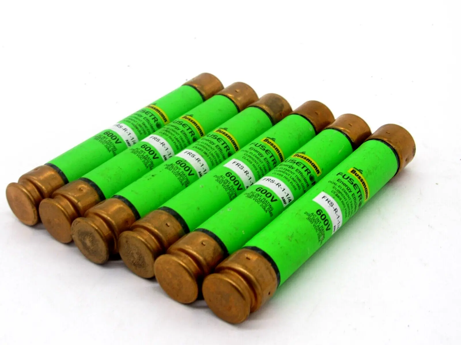 NEW LOT OF 6 BUSSMANN FRS-R-1-1/4 FUSES FRSR114