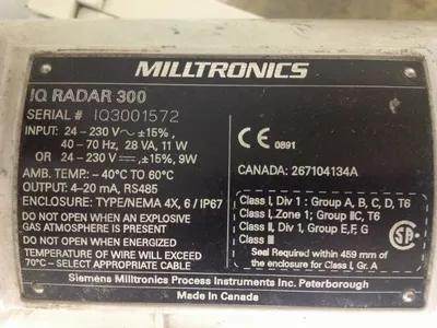 USED Milltronics IQ Radar 300