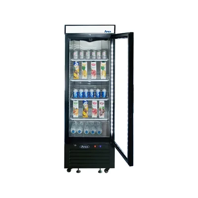 New | in-Stock Atosa New Atosa MCF8726GR Bottom Mount (1) Glass Door Merchandiser Refrigerator 8.3 Cu Ft - Black Display Refrigerators Illinois US | Falcon Restaurant Supply #1375486