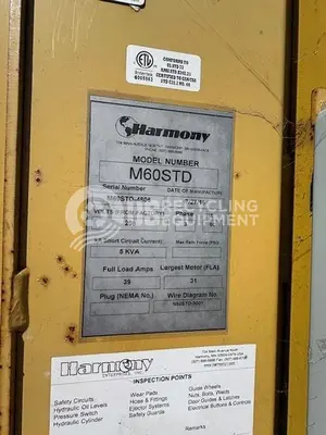 USED HARMONY / JV MANUFACTURING EIGHT (8) 60" VERTICAL BALERS