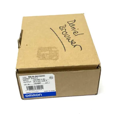 USED OMRON COVERED POWER SUPPLY INPUT 100 TO 240 VAC, OUTPUT 24V 0.65A