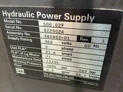 Used 1994 MTS 506.02F Pumps Ohio US | HGR 24 #1446145