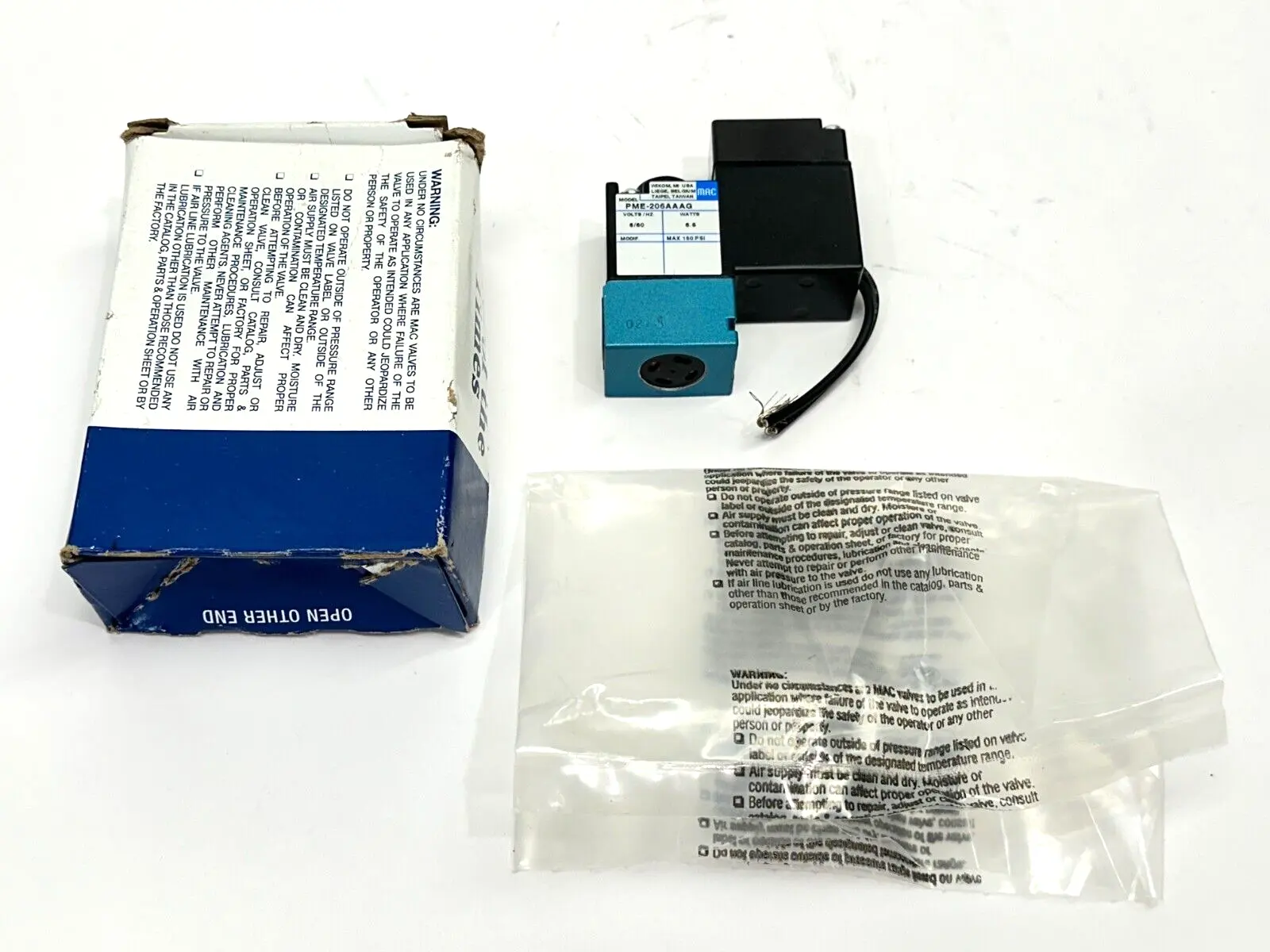 New | in-Stock Mac Valves PME-206AAAG Solenoid Valves Michigan US | Maverick Industrial Sales #1495931