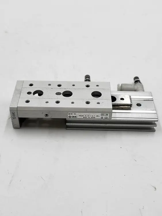 Used SMC SMC MXS6-30 CYL, SLIDE TABLE, DUAL ROD, MXS/MXJ GUIDED CYLINDER Pneumatic Cylinders | ND Industrial Surplus #1216657