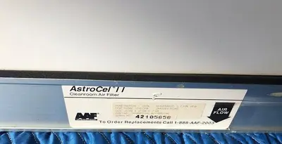 PURE AIRE CORP CFMD24100 WITH  ASTROCEL II CLEANROOM AIR FILTER 24A89A2T1H2