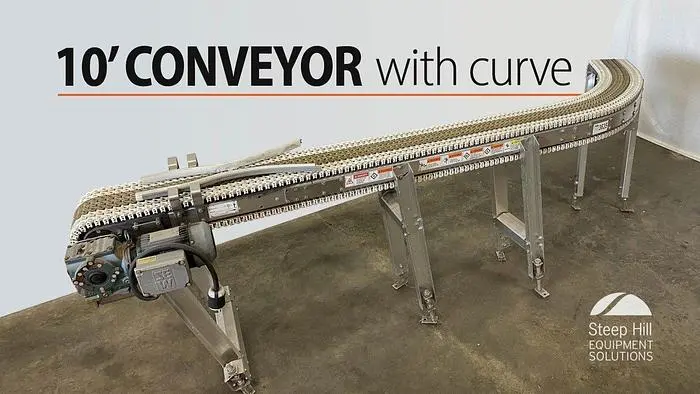 10' Modular Belt Conveyor with Curve