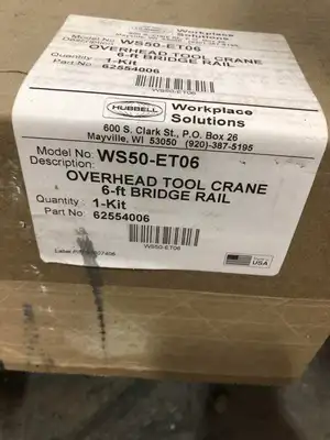 Hubbell WS50-ET06 Overhead Tool Crane 6t Bridge Rail Kit -NIB