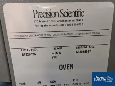 USED Precision Precision Scientific Oven, Cat# 51220126