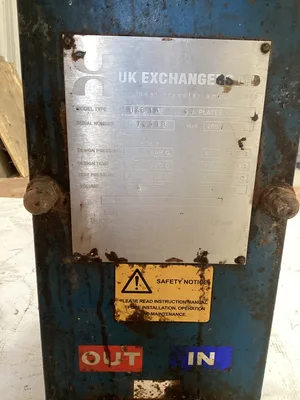 UK Exchanger UKE-1A 43 Plate & Frame Heat Exchanger 87PSI 212°F