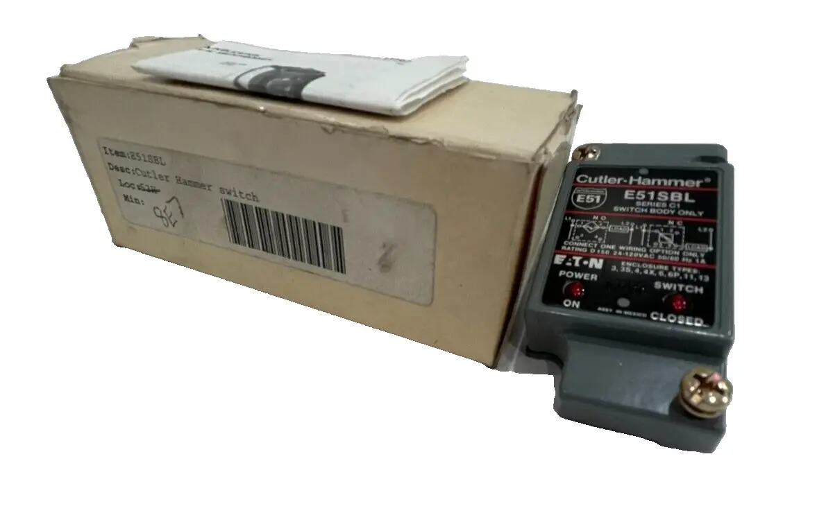 NEW CUTLER HAMMER E51SBL PROXIMITY SWITCH BODY ONLY SER. C1