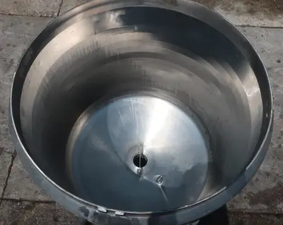 SPC9046  Tank 150 gallon vertical tank, Stainless Steel, 60 psi @ 300F jacket, 1 hp agitator, dish removable top