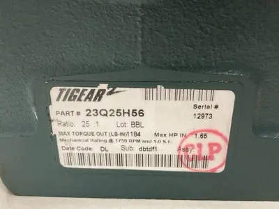 New | in-Stock TIGEAR 23Q25H56 Industrial Controls | Surplus Asset Holdings #1221286