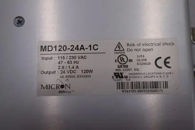 Micron Industries MD120-24A-1C Power Supply #K-268A