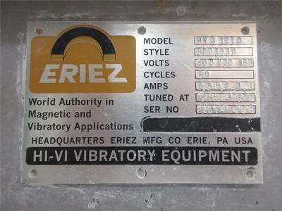 USED ERIEZ HVC1210