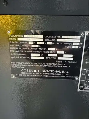 2025 COSEN SH-500M Saws-Horizontal Band 16" | Asset Exchange Corporation (5)