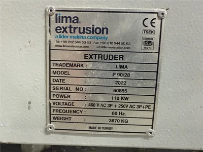90mm Lima Extrusion Profile Co-Extrusion Line, New in 2022