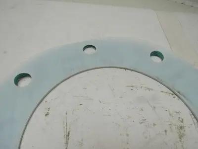 Garlock 3000 13-1/2" 8 Hole Full Face Flange Ring Gasket Teflon Jacket
