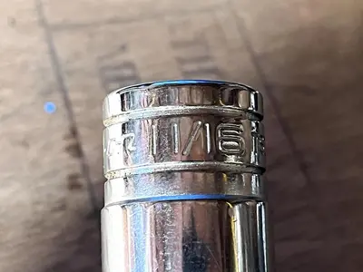 Snap-on Tools USA TS221 11/16" 1/2” Drive SAE 6 Point Deep Well Chrome Socket