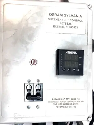 USED TUTCO SUREHEAT JET 8KW 240V AIR HEATER W/ HOFFMAN A1086CHSCFG NEMA 4X