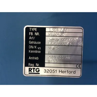 Used 2" RTG 32051 Herford hot oil 3-way control Valve