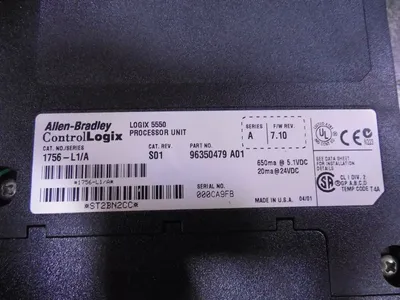 Allen Bradley 1756-L1/A ControlLogix Processor Rev. S01 Used