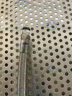 USED 36" STAINLESS STEEL BRAIDED HOSE W/ 1/2" THREADED FITTING