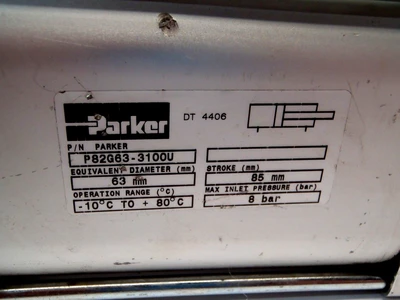 Used Parker/ Destaco/ Balluff P82G63-3100U 82G6N-631E603-0099A Pneumatic Cylinders Michigan US | Maverick Industrial Sales #1410723