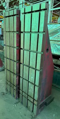 (2) 20" x 78" Angle Plates, (3) Vert T-Slots, (7) Horiz T-Slots
