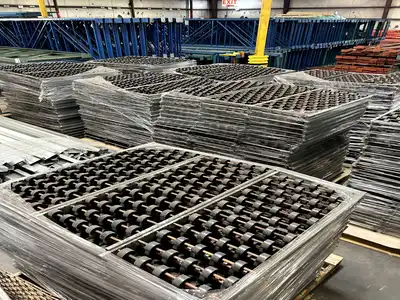 BULK QTY OF ROLLER RACKING W/ BEAMS