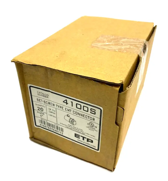 New | in-Stock ETP Set-Screw Type EMT Connector 1" Zinc Plated Electrical Fittings Michigan US | Maverick Industrial Sales #1468097
