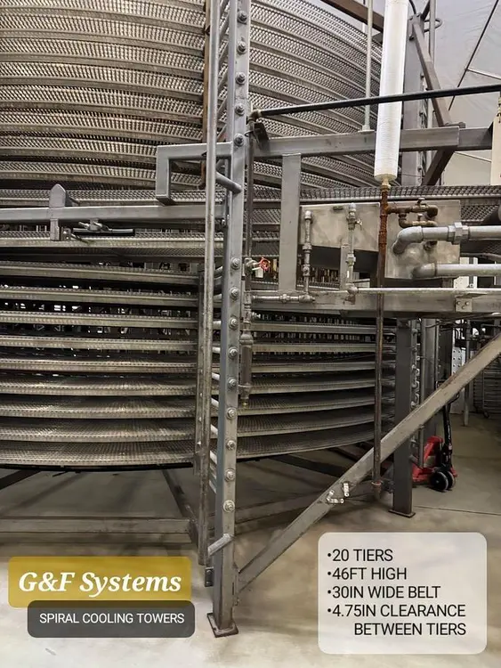 Used 2017 GS SYSTEMS 20 TIERS - 46FT HIGN - 30IN WIDE - 4.75IN CLEARANCE Spiral Conveyors New Jersey US | Apex Bakery  Equipment #1176813