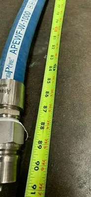 USED ADVANTAPURE APEWF-W-1000 1.5" X 91" FLEXIBLE SILICON HOSE 150PSI