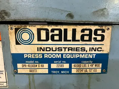 DALLAS 40,000LB X 48" X .100" Coil Feed Lines | Timco, Inc. (16)