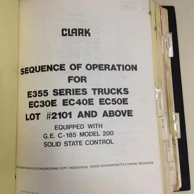 USED CLARK EQUIPMENT SCR MANUALS