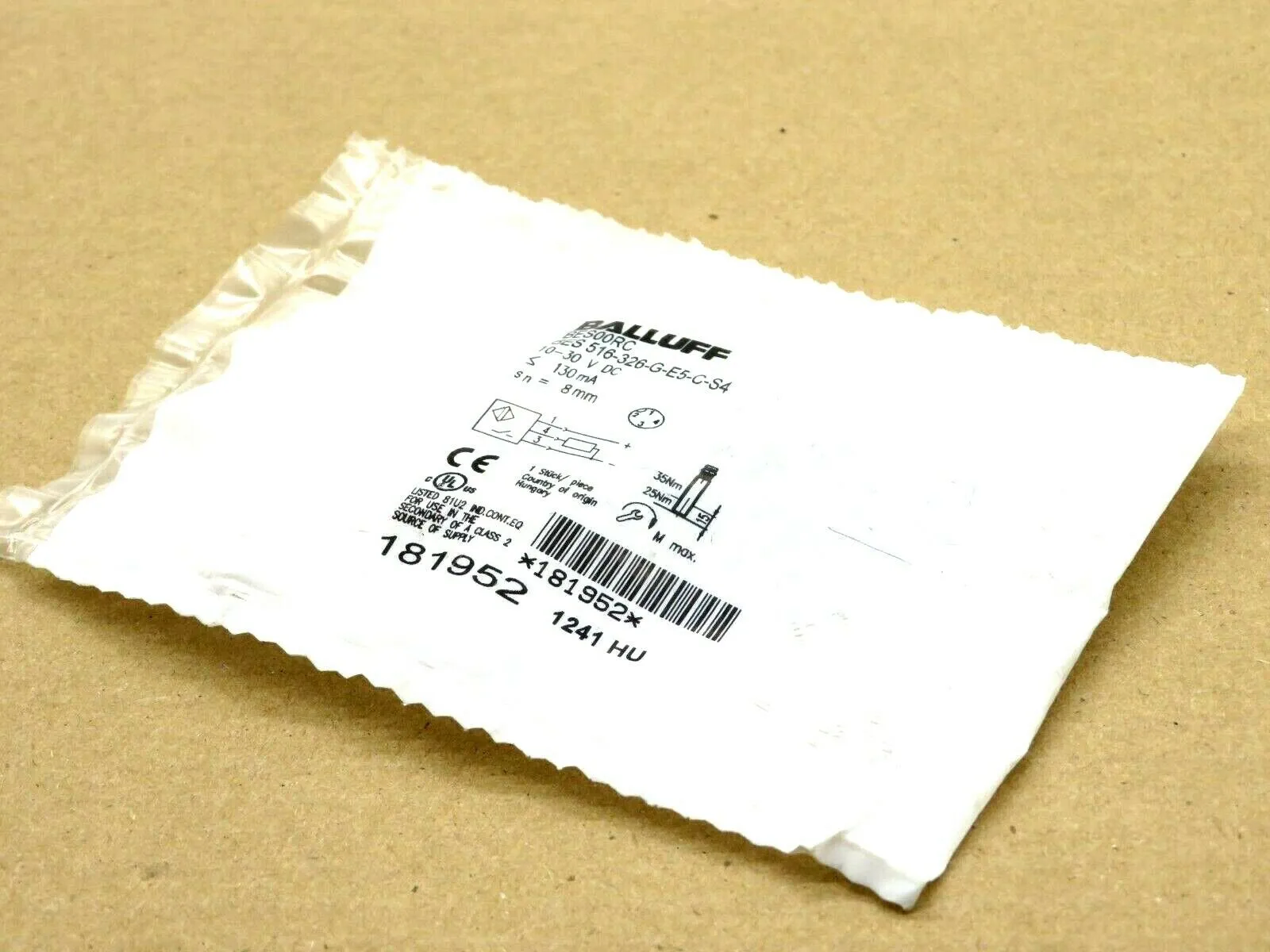 NEW BALLUFF BES 516-326-G-E5-C-S4 INDUCTIVE SENSOR BES00RC BES516326GE5CS4
