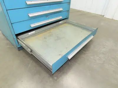 Nu-Era Modular Tool Storage Cabinet 11 Drawer 45x28x61" Stanley Vidmar Blue