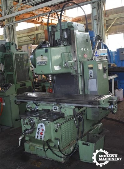 MH-3VII OKK HEAVY-DUTY BED-TYPE VERTICAL MILL w/AUTO TABLE CYCLE & MONO-LEVER TABLE CONTROL