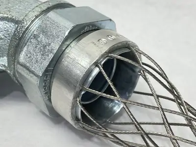 USED HUBBELL KELLEMS LIQUIDTIGHT CONDUIT WIRE GRIP 90 DEGREE 1"