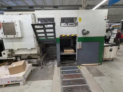USED 1993 BOBST SP 103-ER DIE CUTTER WITH BLANKING