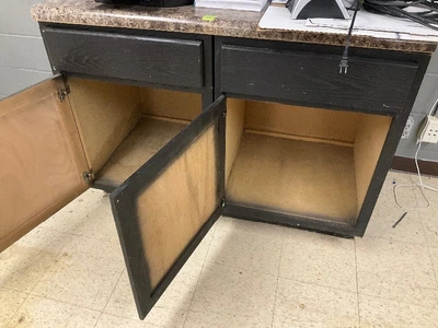Black Cabinet with Counter top