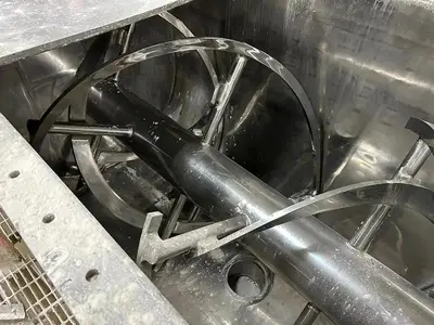 STAINLESS STEEL DOUBLE SPIRAL RIBBON BLENDER APROXIMATELY 222 CUBIC FEET