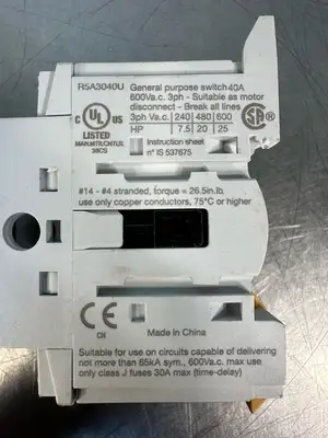 Eaton R5A3040U / R5A3040U 600VAC 3ph (7.3.5)