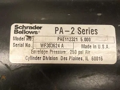 USED SCHRADER BELLOWS PAE112321