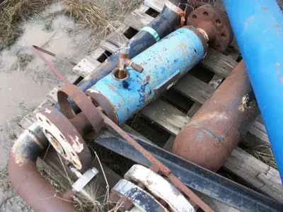 USED NIXCO 2" INLINE FLOW THRU PULSATION DAMPENER / ACCUMULATOR