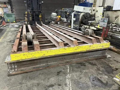 10' X 20' HEAVY DUTY STEEL TRANSFER PULL CART / RAIL CAR: YOBRO #24623