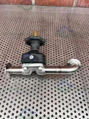 USED ITT PURE FLO 1-316L-SFV5-CWP150 DIAPHRAGM VALVE W/ 1" SANITARY FITTING