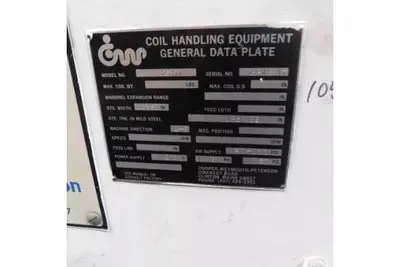 Used CWP 5R-36 Coil Feed Lines Ohio US | D & D Industries #1269540